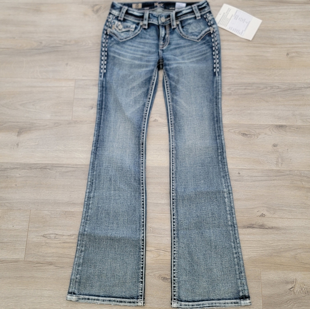 MEK x Miss Me Bootcut Jeans sz 26 - Picture 2 of 11